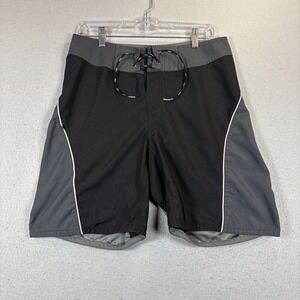 Hobie Board Shorts Men's 30x8 Color Black/Gray‎ Wwim Surf Beach Wear